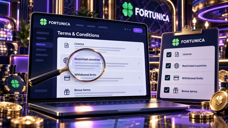 Checking Fortunica Casino licence claims and restricted-territories terms against public registers
